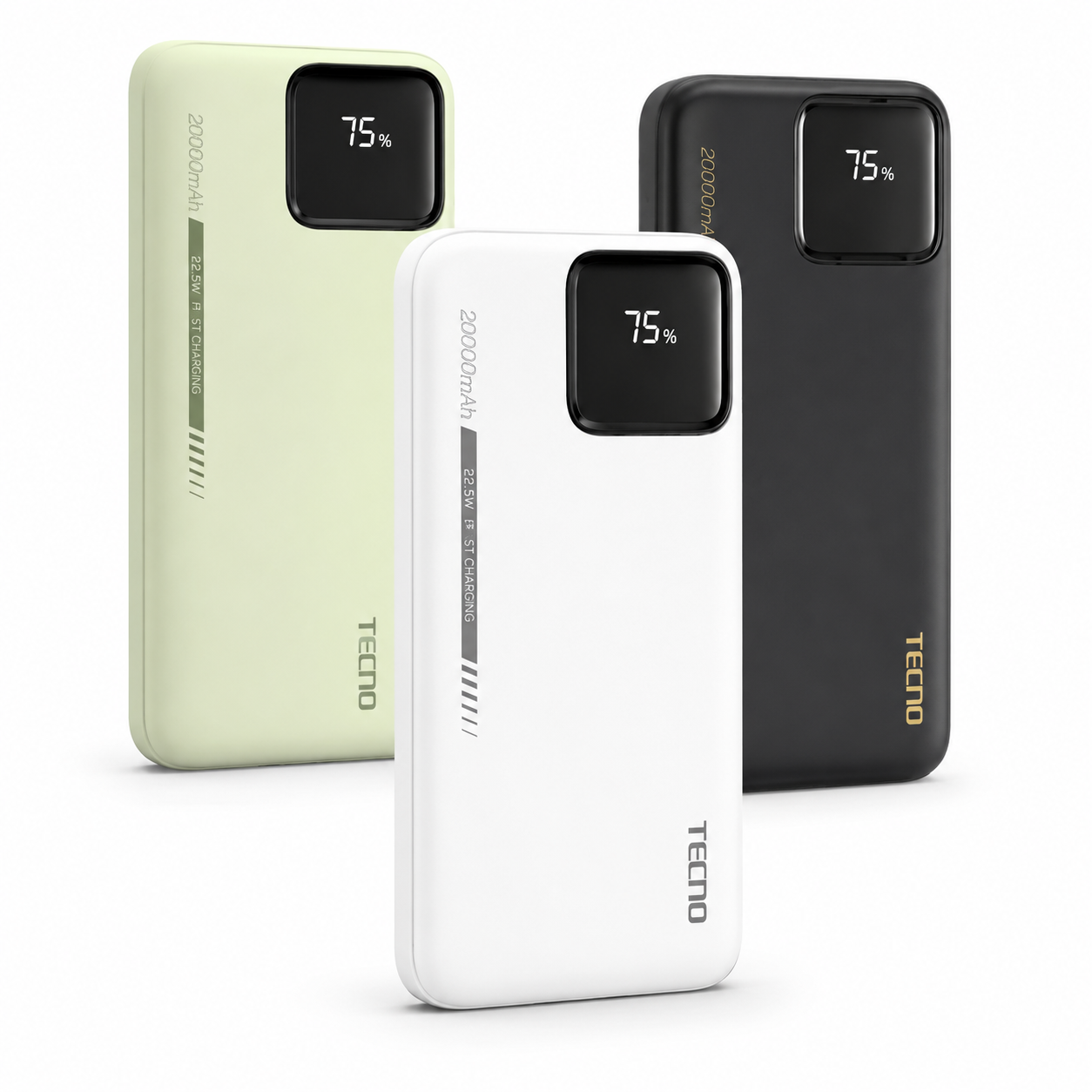 TECNO Omni-TANK TPB-P204Q 20000mAh – Power Bank Charge Rapide 22.5W avec Écran LED | Livraison Gabon | Kadmarket